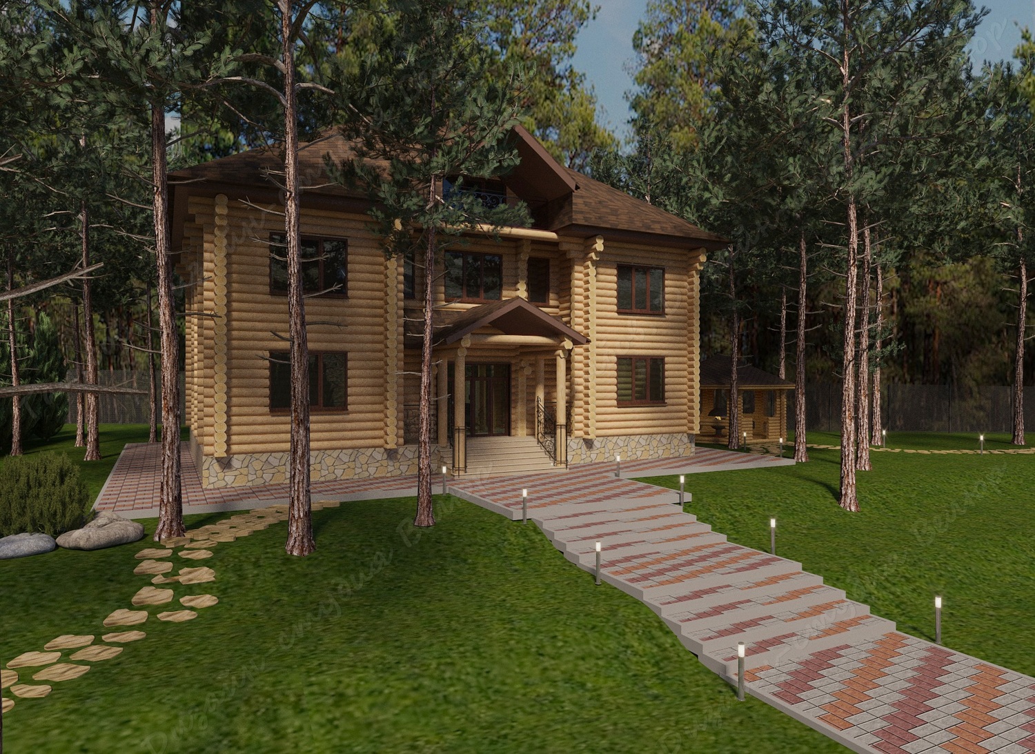 ЛАНДШАФТНЫЙ ДИЗАЙН УЧАСТКА ПОД ЗАГОРОДНЫЙ ДОМ, 40 СОТОК