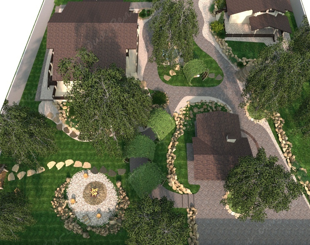 ЛАНДШАФТНЫЙ ДИЗАЙН УЧАСТКА В С. БОЛЬШАЯ ЛИПОВИЦА